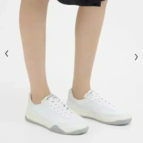 New Theory project leather sneakers sz 41(us 10) - Picture 1 of 4